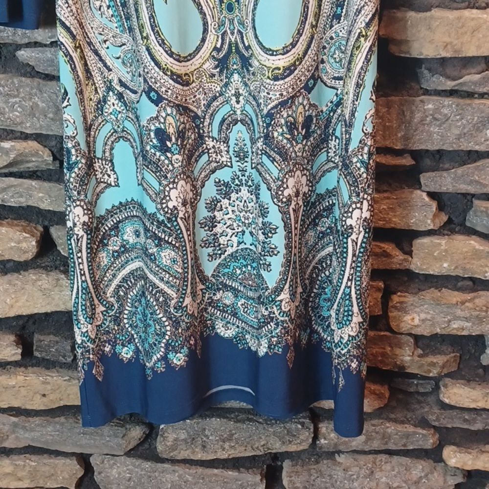 Women's London Times 3/4 sleeve midi dress sz 8 - Picture 2 of 9